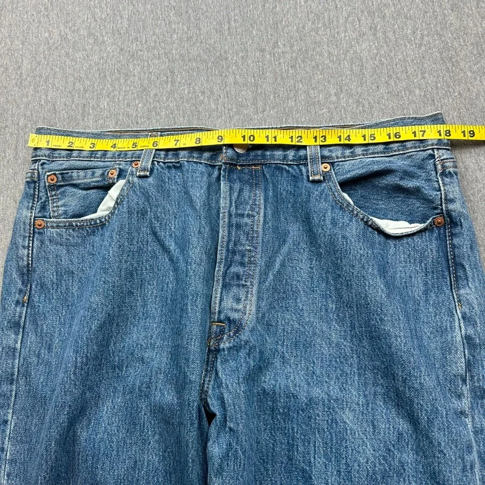 Levi's 501XX Button Fly Jeans Mens 36x30 Straight Leg Blue Denim Pants